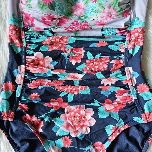 Johnny Was Japer Ruched One Piece Swimsuit - Picture 9 of 16